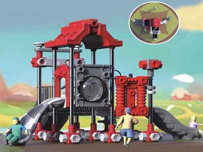 寧夏積木總動員滑梯-1